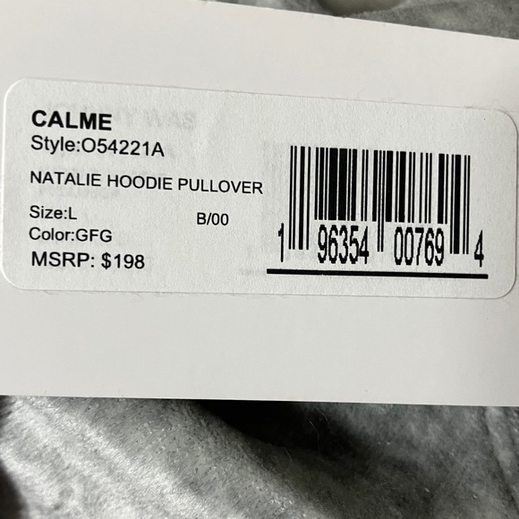 Johnny Was Calme Gray Hooded Hoodie Pullover - Picture 9 of 9